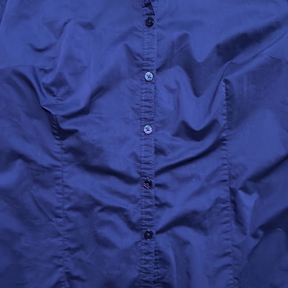 George- long sleeve plum button down dress shirt- like new - Picture 6 of 10